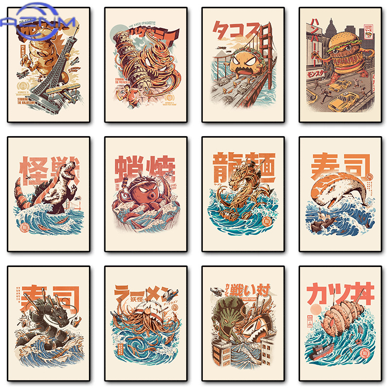 Japanese Lifestyle Food - AZNM Japanese Kaijus Food Sushi Ramen