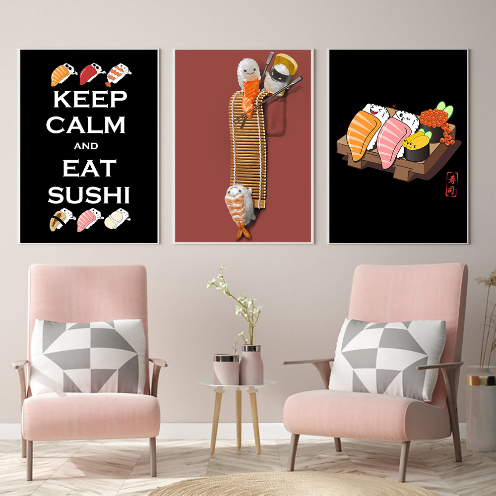 Japanese Lifestyle Food - Japanese Style Ramen Sushi Abstract Cartoons