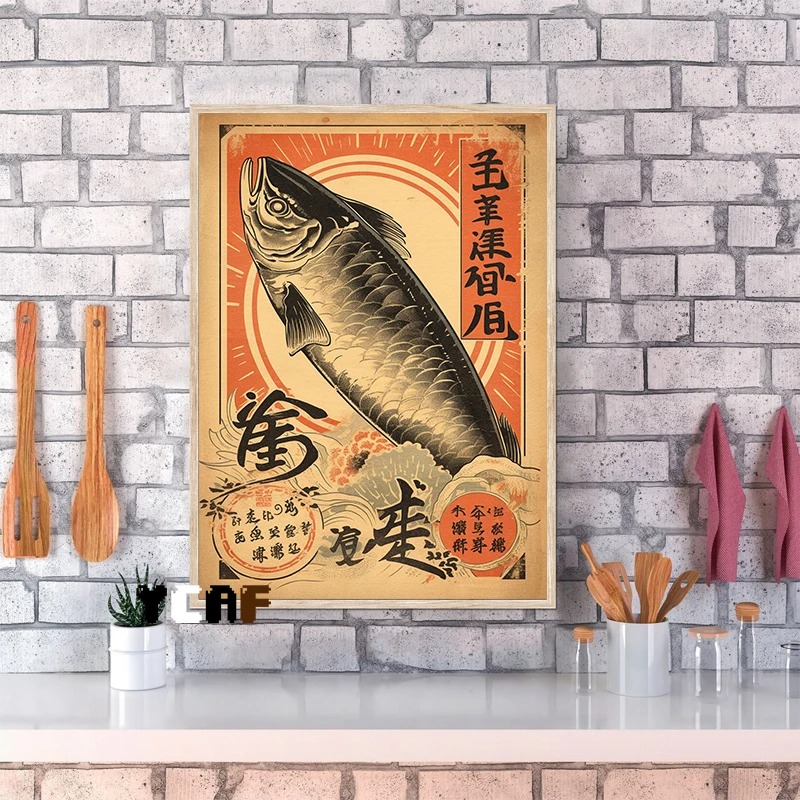 Vintage Japanese Food Poster C - Japanese Lifestyle Food 评论和价格