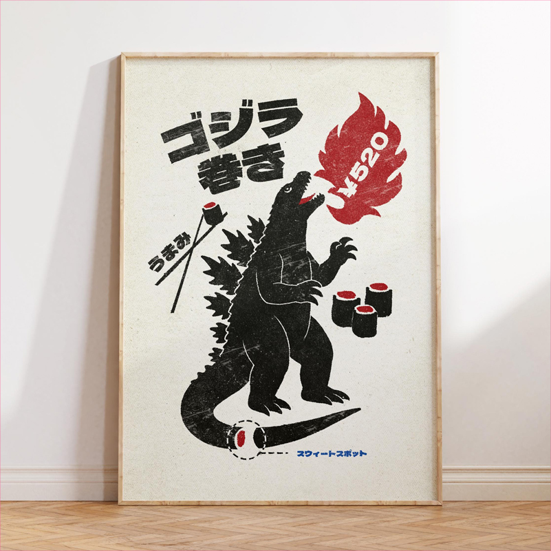 Japan Food Art Poster Retro Ja - Japanese Lifestyle Food 评论和价格